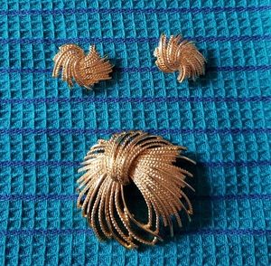 Monet brooch and earrings